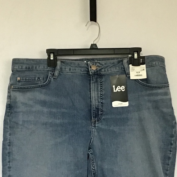 Lee Capri Wave Jeans Womens Plus Sz 20M Mid Rise Wave Regular Fit School Casual - Picture 3 of 14
